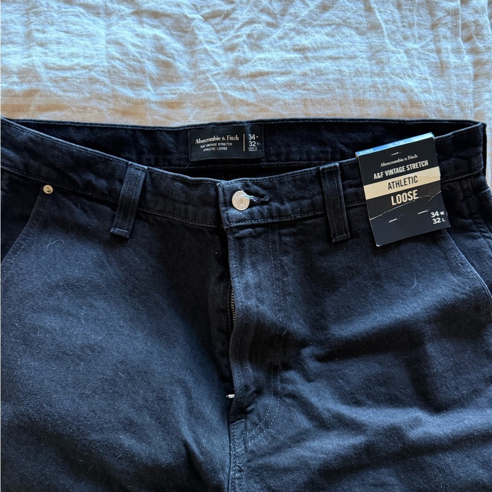 Abercrombie & Fitch Men's black Relaxed Jeans